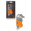 Set of L-shaped TORX inbus keys with otv. short 9 items (T10, T15, T20, T25, T27, T30, T40, T45, T50) plast.suspension AT-9-23
