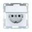 Socket with S/c, blinds and lid (silver metallic) LK60
