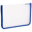 Folder with zipper STAMM A4, 500mkm, plastic, transparent, blue zipper around