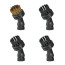 Набор аксессуаров для пароочистителя BORT Round brush SET BDR-1700 (3+1) Mix
