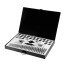 Set of taps and dies 60 items in a metal case