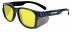 Safety glasses open O80 Zebra StrongGlass (2-1.2 pcs) frame O4 black, yellow, 30 pcs.