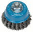 Cup brush with steel wire bundles, 65mm 65mm, 0.35 mm, M14