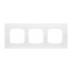 Рамка 3-постовая, натуральное стекло (белый) LK80
