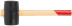 Rubber mallet, wooden handle 55 mm ( 400 gr )
