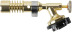 Gas burner for collet cylinder, metal housing, manualignition, brass valve, 20 mm nozzle