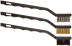Mini corkscrews, set of 3 pcs., steel/nylon/brass, 175 mm
