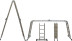 Aluminum transformer ladder, 4 sections x 5 steps, weight 14.4 kg