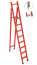 CCC-2.8TSM dielectric stepladder with symmetrical support, Telecom, wide steps, metal ends (Soft ground), h=2800mm, h of the working platform=1900mm, steps.8