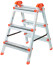 Double-sided steel ladder, 3 steps, H=67.5 cm, weight 4.0 kg