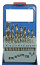 HSS metal drills in a set of 19 pieces, DN-006
