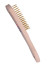 5-row metal brush with wooden handle// HARDEN