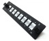 FO-FP-W140H42-8SC/DLC-BK Front panel (module) for 8-SC(DLC) installation, with M2 holes for adapter mounting, black