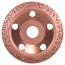 Carbide cup grinding circle 115 x 22.23 mm; medium-sized, beveled.