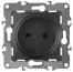 Розетка ЭРА Серия 12 12-2105-05 2P 16A-250В IP20 антрацит
