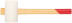 White rubber mallet, wooden handle 50 mm ( 340 gr )