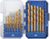A set of HSS metal drills, ground, titanium coating, 135° sharpening angle, layer. case, 19 pcs. (1-10 mm, through 0.5 mm)