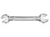 Double-sided horn wrench, 36x41 mm, chrome-plated