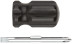 Screwdriver with adjustable sting "shorty", CrV steel, black plastic handle 6x40 mm PH2/SL6