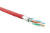 UFTP4-C6-S23-IN-LSZH-RD-500 (500 m) Twisted pair cable, shield. U/FTP, cat. 6, 4 pairs (23 AWG), single-core. (solid), each.foil-wrapped pair, LSZH, ng(A)–HF, -20°C-+60°C, red-warranty: 15 years compon., 25 years system