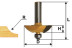 Figir horizontal milling cutter f51h13mm hv 12mm