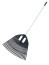 Plastic fan rake 23 teeth "Floks" black 500mm with aluminum handle