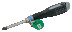 Screwdriver with ERGO handle for Pozidriv PZ 1x75 mm screws, with safety ring
