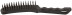 Steel brush, black plastic handle, 275 mm, 4-row
