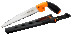 Garden saw edged with 2-component handle and cover for pruning green branches 5 TPI, 240 mm