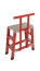 SSP-0.9-PS fiberglass with symmetrical supports footrest h=900mm, handrail, 2x2 wide steps, collapsible, platform 600x600mm