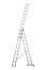 Three-section aluminum ladder, 3 sections of 11 steps AL 3x11 P70