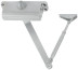 Door closer on steel rod, grey 45-65 kg