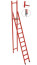 SSV-3.4ATM fiberglass stepladder with vertical support, Telecom, abrasive coating of steps, metal ends (Soft ground), h=3620mm, h of the working platform=2400mm, steps 10