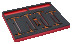 Fit&Go Screwdriver set with T-handle and L-shaped hexagons in the base, 19 pcs