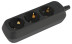 Block ERA KX-3e-B 3 sockets with earthing black