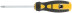 Screwdriver with adjustable Pro sting, straight and T-shaped, CrV steel, rubberized.handle, 6x130 mm PH2/SL6