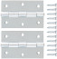 Universal hinges, set of 2 pcs., zinc 75 x 50 mm