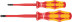 165 iS PZ/S VDE # 1 + 2 set of dielectric screwdrivers Kraftform Plus series 100, with a narrowed rod, 2 items
