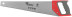 Wood hacksaw, 7 TRI medium tempered tooth, 2D sharpening, 450 mm rubberized plastic handle