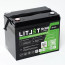 Литиевый аккумулятор тяговый ЛИТДЖЕТ BLACK LiFePO4 24 В 50 А·ч 1280 Вт·ч, BMS 60 A, IP67