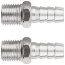 Herringbone adapters 10 mm - 1/4" external thread, 2 pcs.