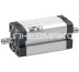 Compact pneumatic cylinder according to ISO 21287, double-acting, piston diameter 100mm, stroke 10mm, anti-rotating platform, magnet