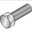 Hexagon bolt M10x16 Zn DIN 933 8.8 (50 pcs)
