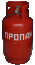Propane cylinder 27 l with valve