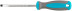 Screwdriver, CrV steel, rubberized handle SL5 x 100 mm