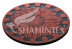 Mobile garden tile mat SHAHINTEX SH T015 round d-33 burgundy
