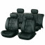 Car seat covers, volumetric ergonomic, ECO-leather 10 items "TO BAG" black