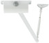 Door closer on steel rod, white 45-65 kg