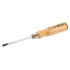 Screwdriver for Pozidriv PZ 1x80 mm screws, with wooden handle