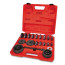 A set of mandrels for mounting and dismounting hub bearings, case, 24 pieces TOPTUL JGAI2401